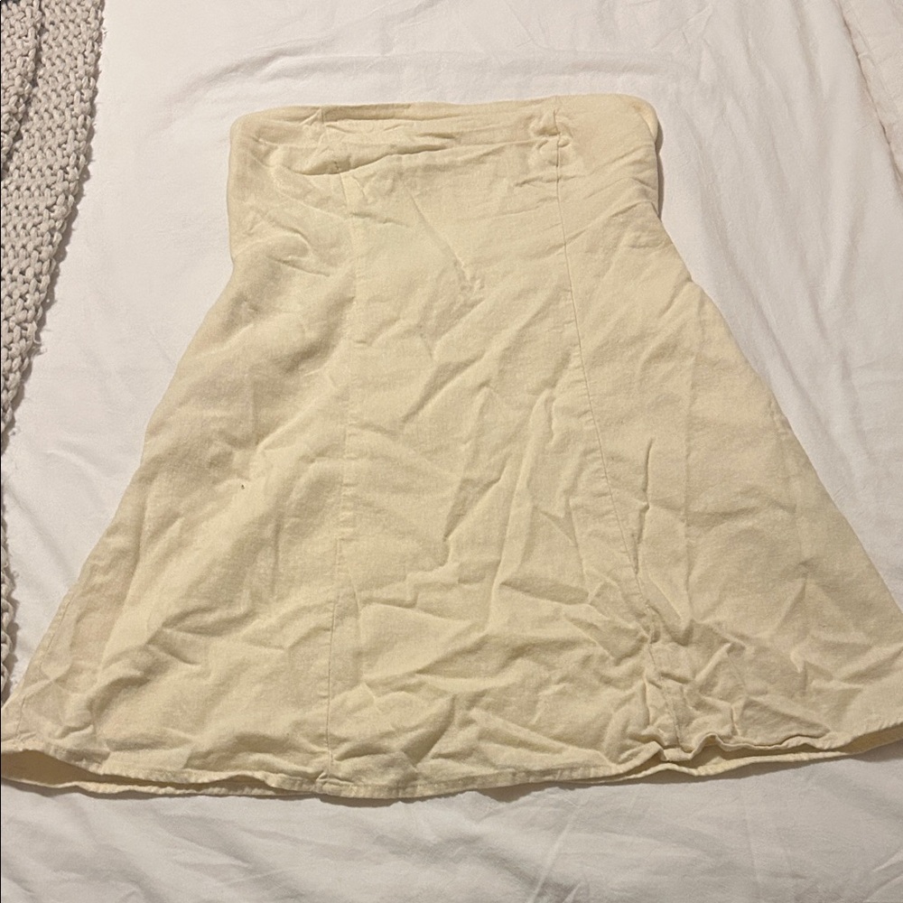 Hollister Cream Strapless Dress